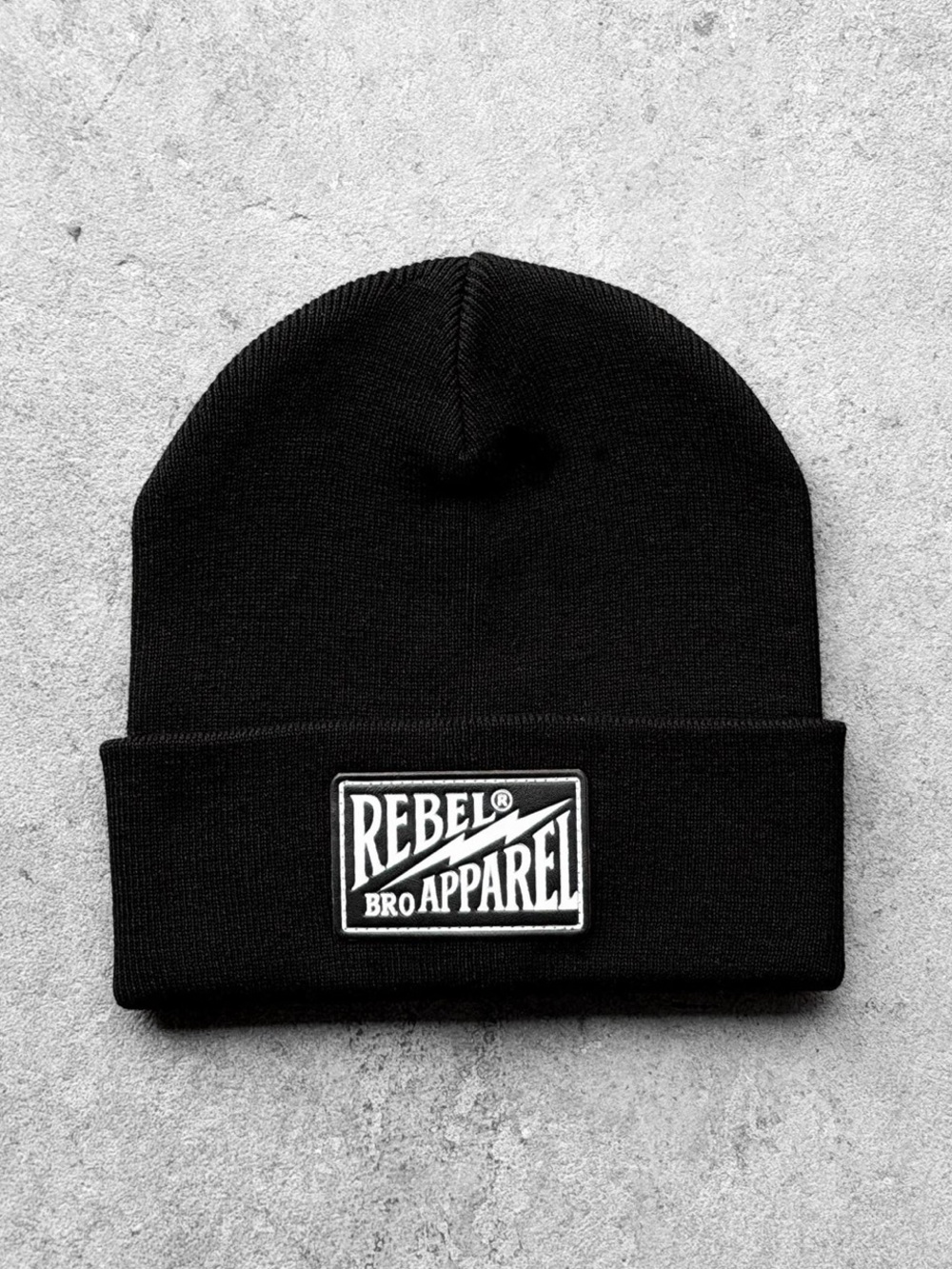 Rebel Bro black toddler beanie